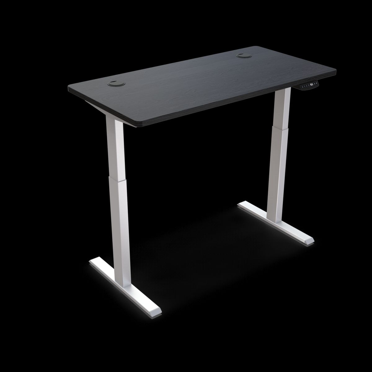 UPLIFT - Escritorio Eléctrico Regulable UpLift - Cubierta Negra 120x60cm + Base Blanca