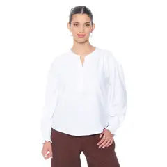 WADOS - BLUSA MANGA LARGA LYOCELL ESCOTE V Y PU?OS ELASTICADO