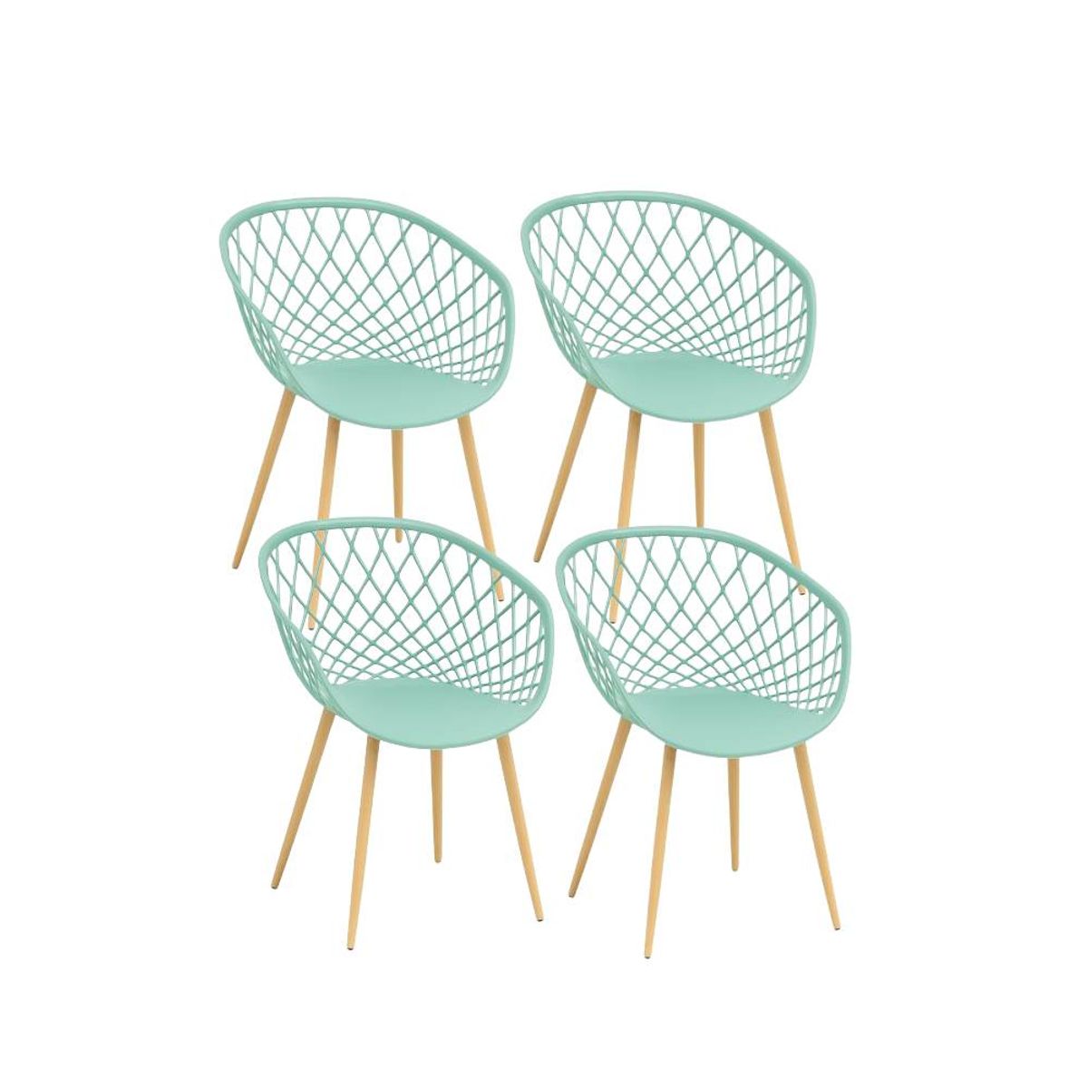 GENERICO - Pack 4 Butacas Eames Mesh - Menta