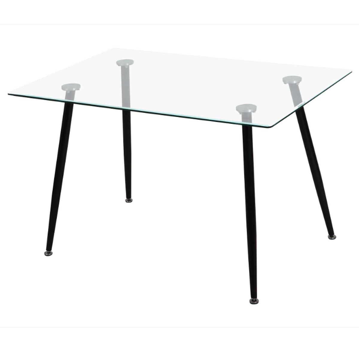 HABITA2 CHILE - MESA DE VIDRIO PRINCE BLACK 130CM PATAS NEGRO
