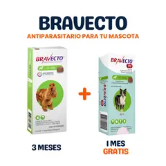 BRAVECTO - PACK 10 A 20KG + 1 MES GRATIS