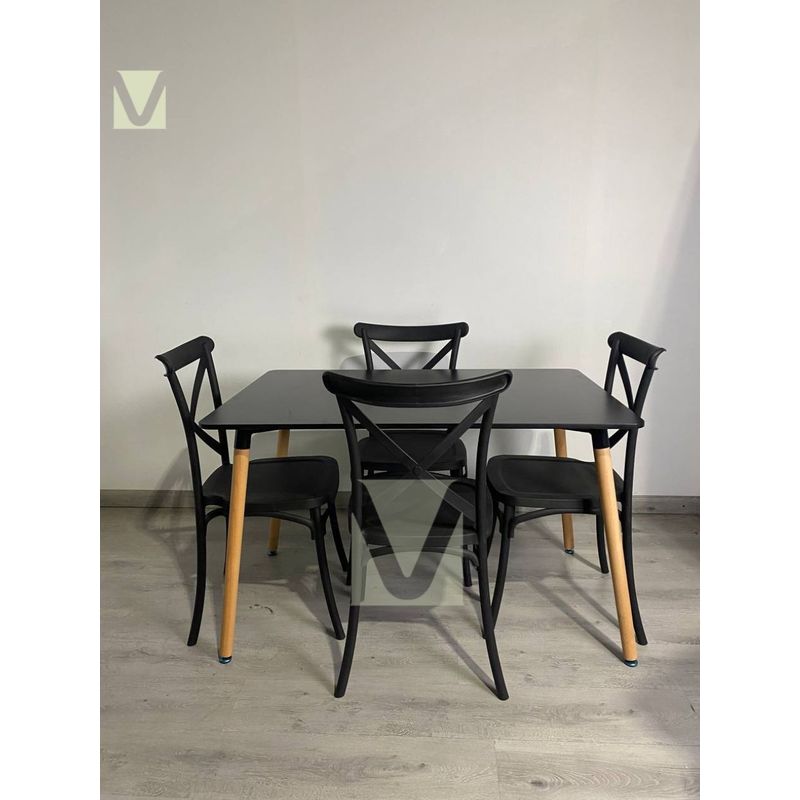 GENERICO - Comedor Danubio Eames Rectangular - Negro