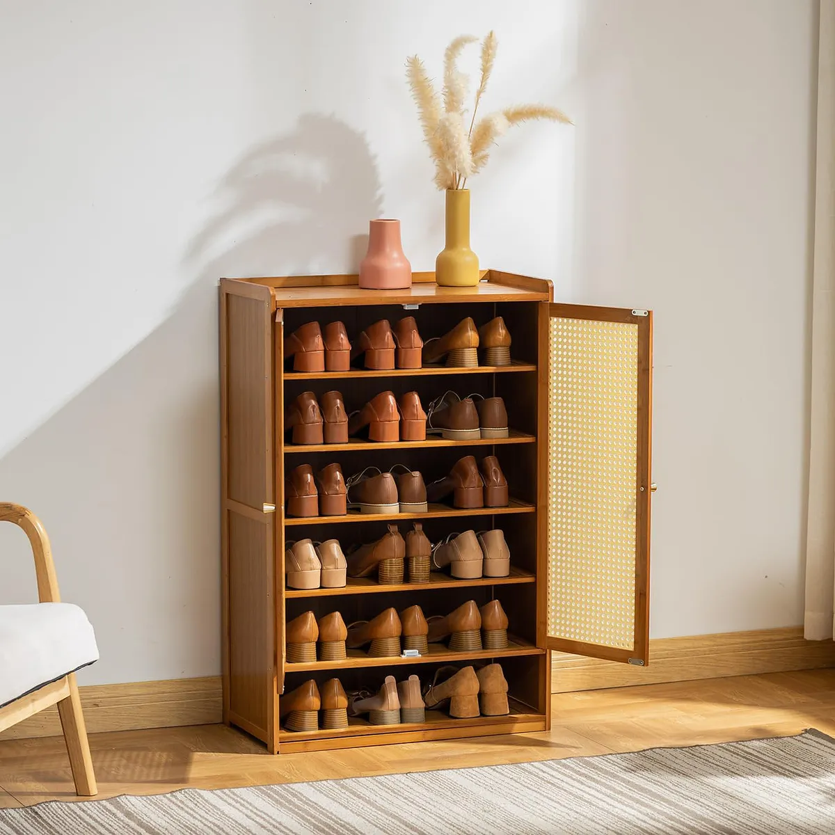 MUNDO ONLINE - Zapatero Organizador Almacenamiento Armario Con Puertas