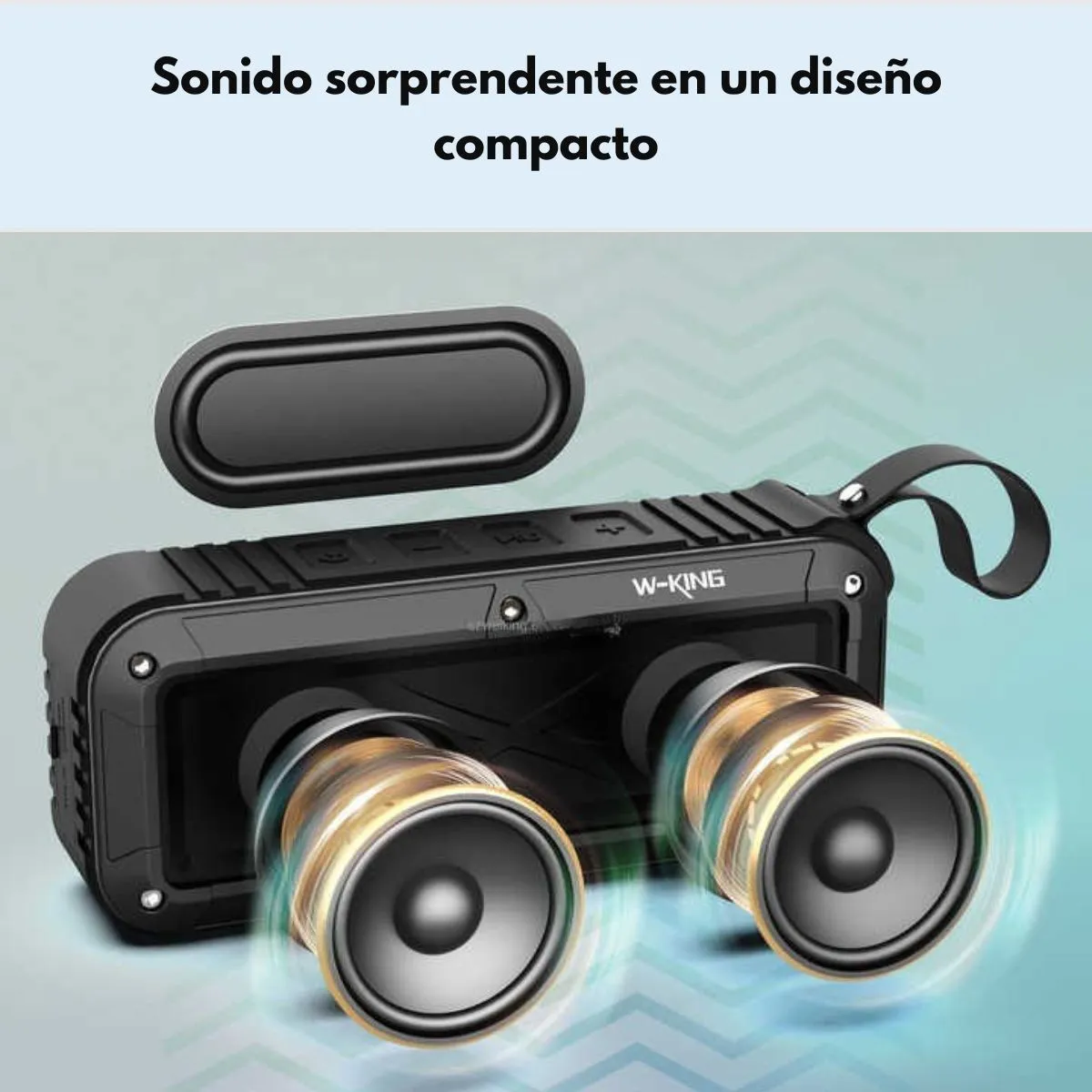 W KING - Parlante Bluetooth Outdoor IPX6 NFC FM 8 Horas W‑KING S20 Negro