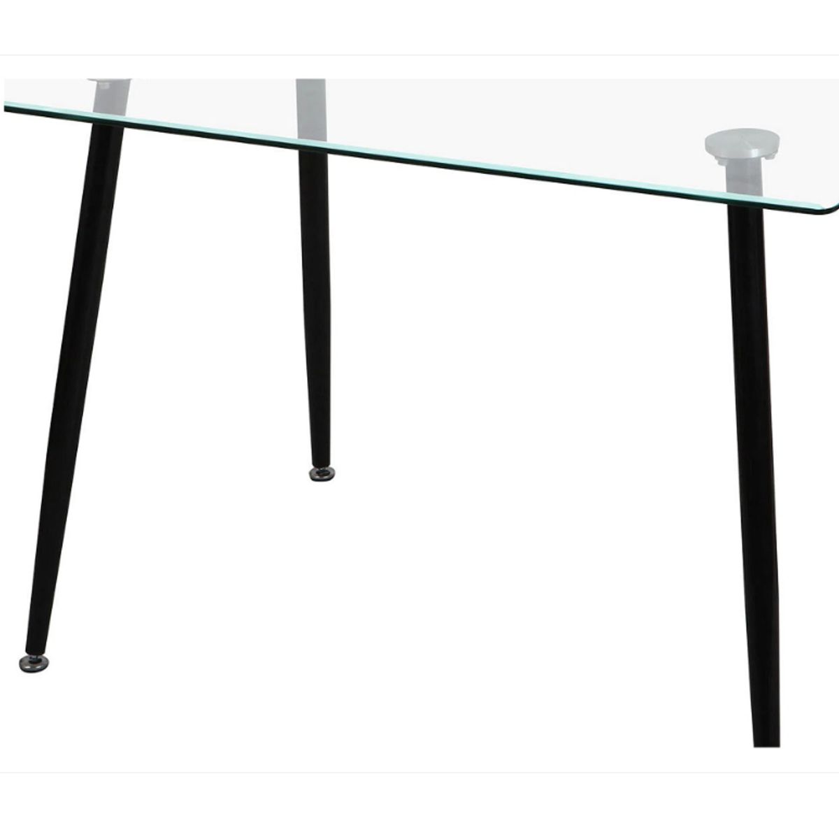 HABITA2 CHILE - MESA DE VIDRIO PRINCE BLACK 160CM PATAS NEGRO