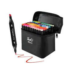 GENERICO - Set De Marcadores 80 Piezas Color Doble Punta Fina Y Gruesa