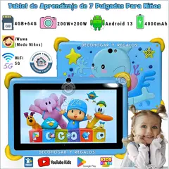 GENERICO - Tablet de Aprendizaje 7 Pulgadas Para Niños 5G 4GB RAM