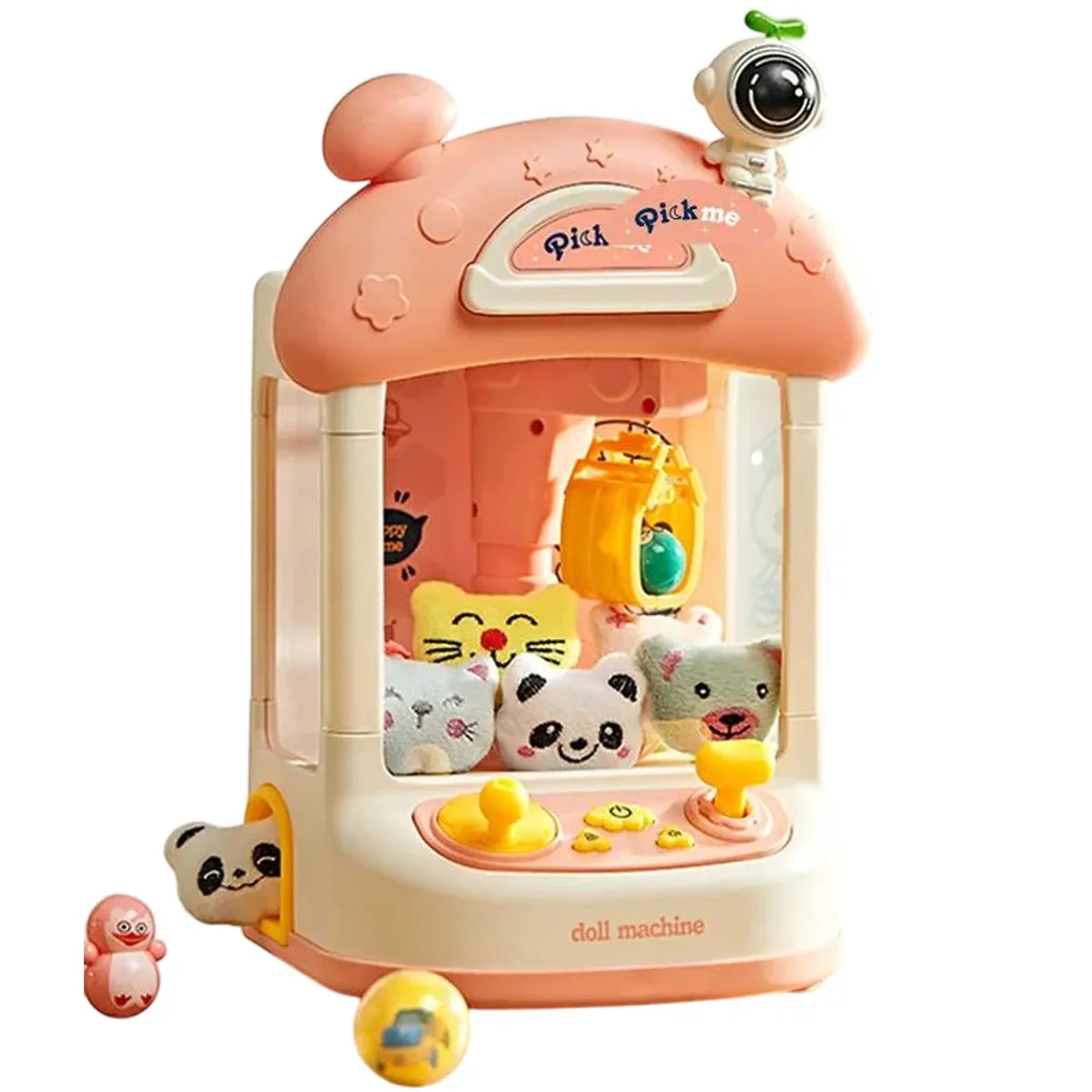 GENERICO - Mini Maquina Saca Peluches Y Juguetes Niño ROSA AS709