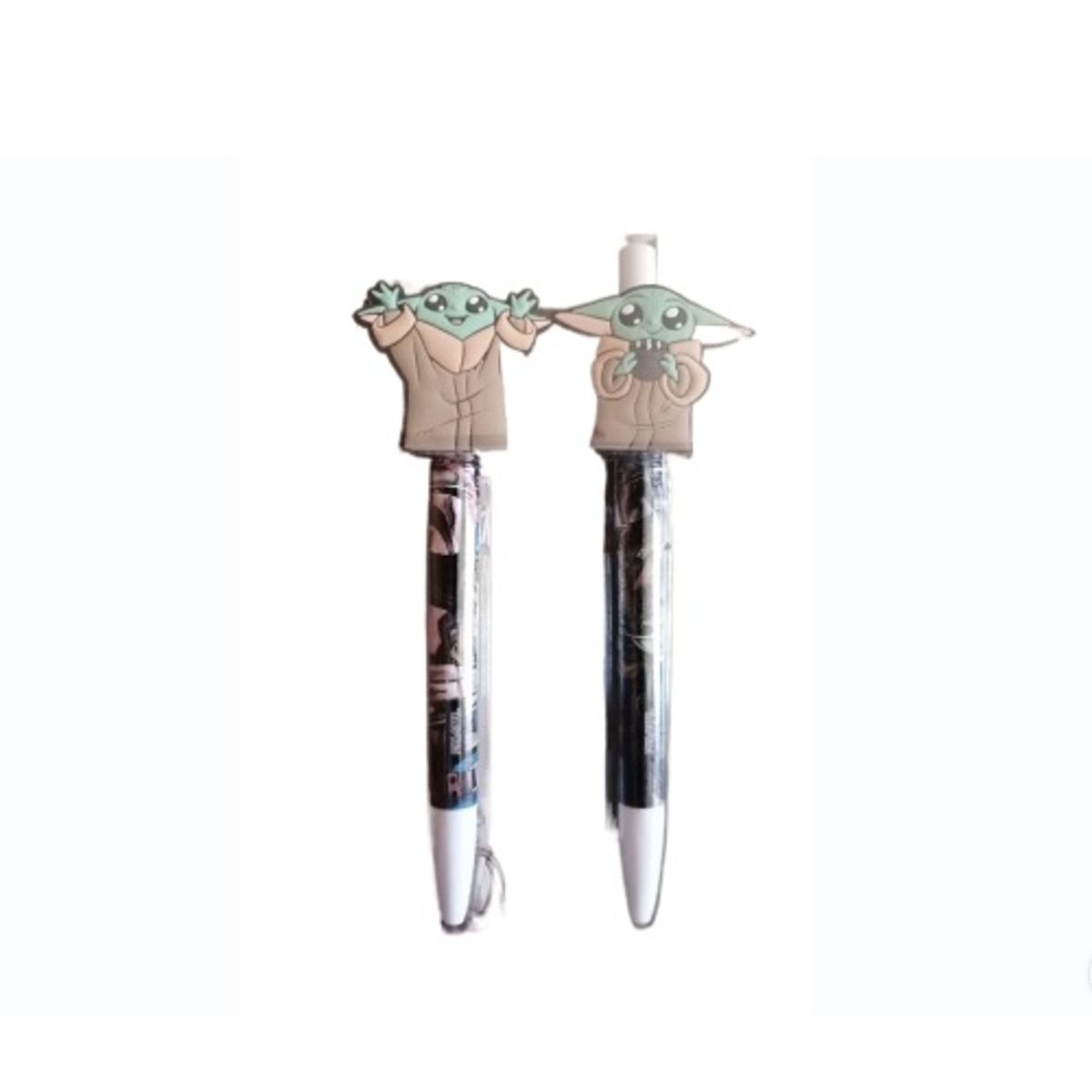 STAR WARS - Bolígrafos Tinta Star Wars Babay Yoda Multicolor Negro (Pack de 2 Lápices)