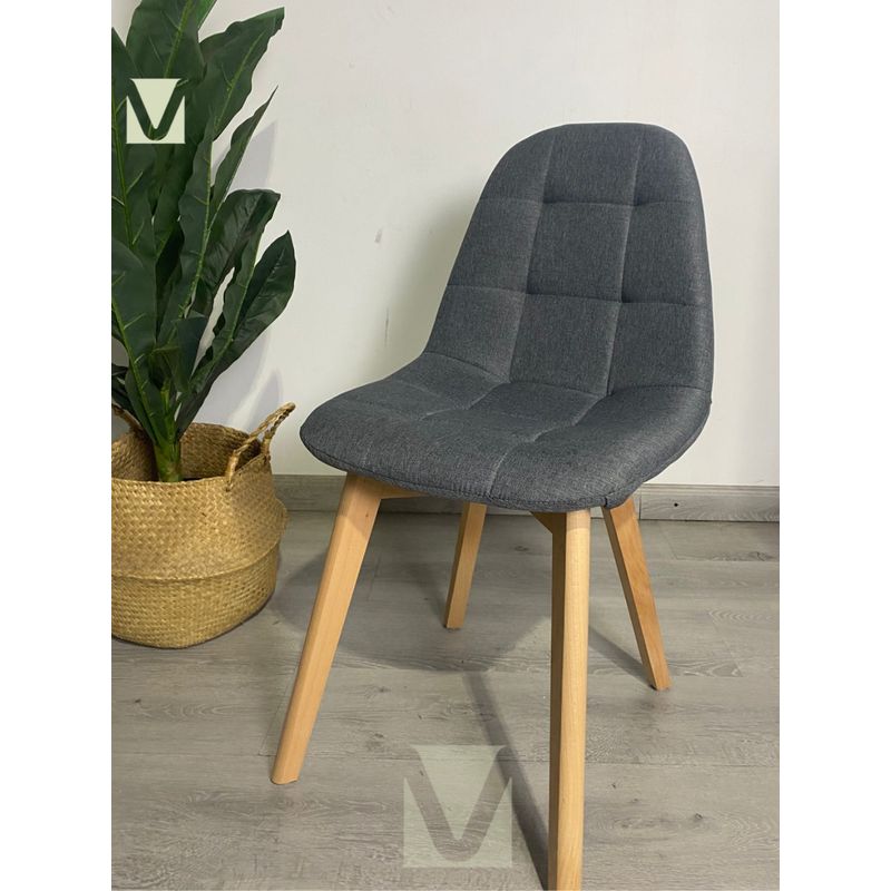 GENERICO - Silla Capitone Lino - Gris