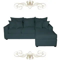 LIVINGYTERRAZAS CL - Sofá Reforzado Homero Plus 210x155 Paquetes de Resorte Verde Esmeralda