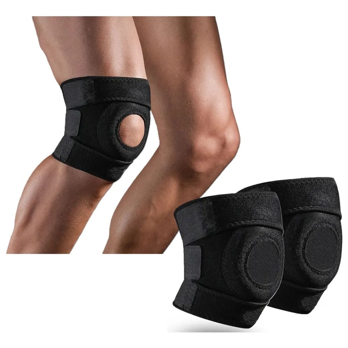 GENERICO - X2 Rodillera Estabilizadora Deportiva Rodilleras Gym Rotula