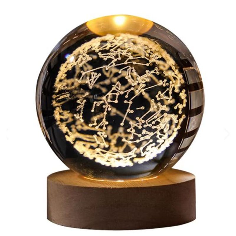 GEN - Lampara Led Cristal Bola Constelacion 3D