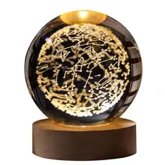 GEN - Lampara Led Cristal Bola Constelacion 3D