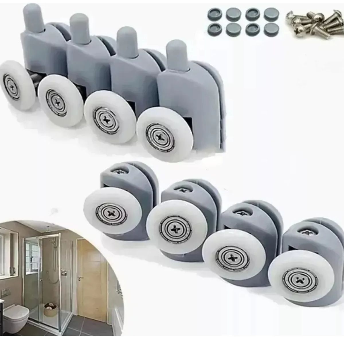 GENERICO - Ruedas Para Cabinas De Ducha 8 Ruedas