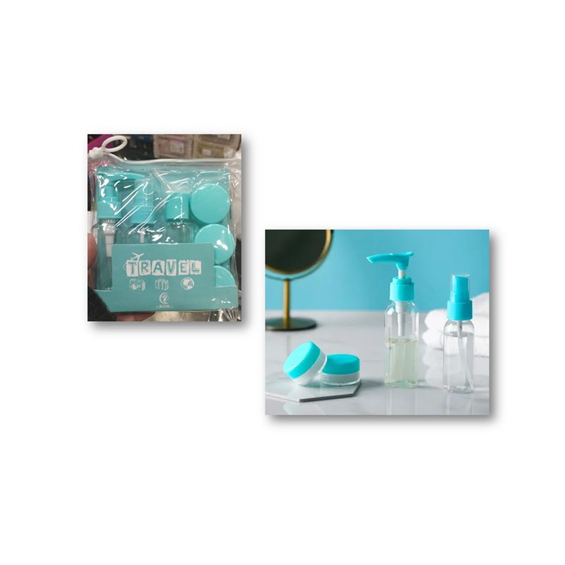 GENERICO - Kit De Viaje Portátil Botella De Vacío Dispensador Líquidos