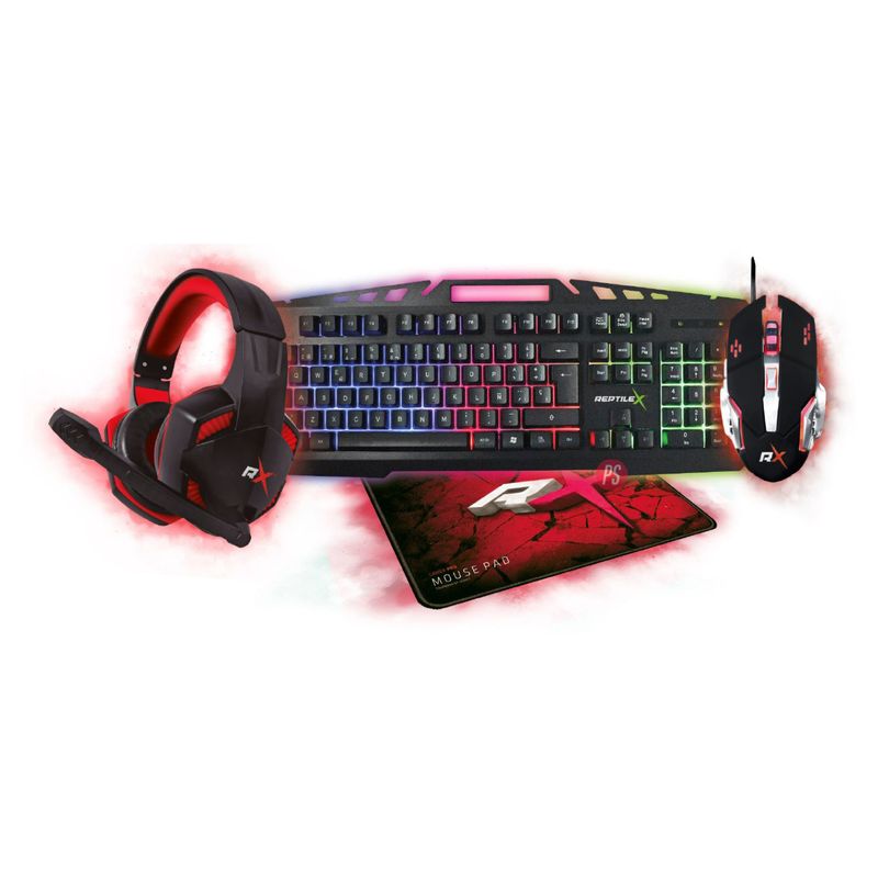 REPTILEX - Kit Gamer Mouse Teclado Y Mouse Pad - Ps