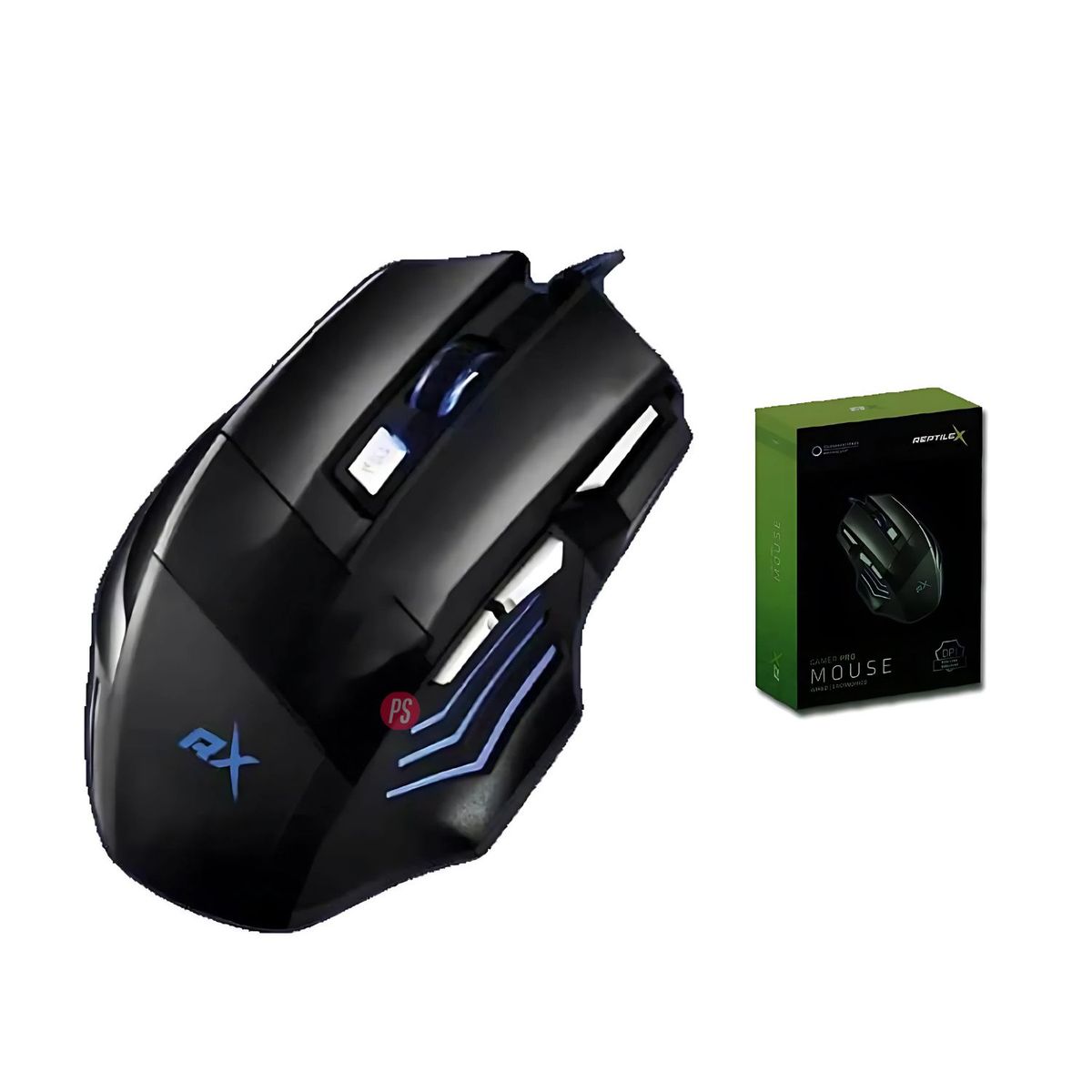 REPTILEX - Mouse Gamer Pc Usb Retroiluminado Reptilex - Ps