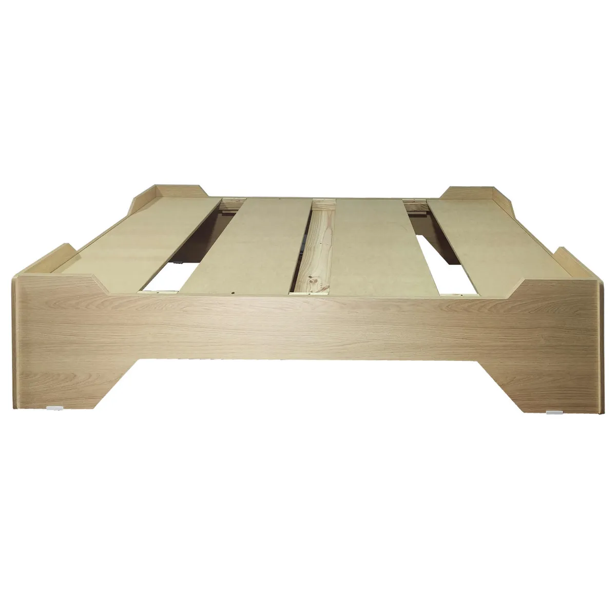 DECORACION CREATIVA - Cama Infantil Montessori * Evolutiva Roble con respaldo 1.5 plazas