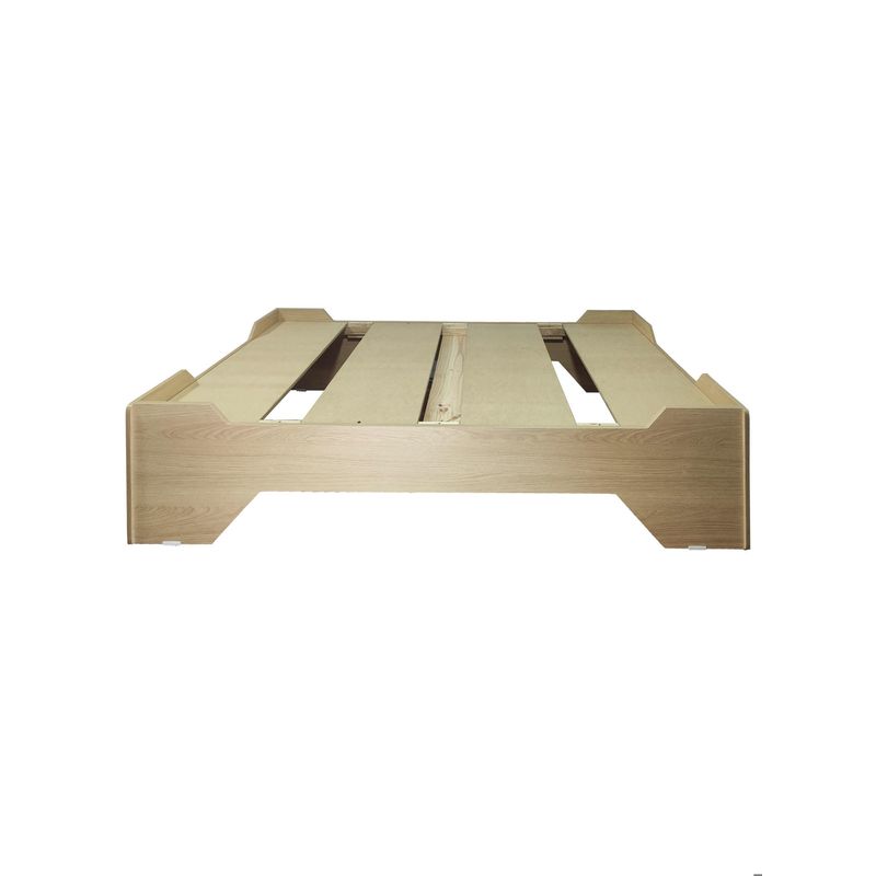 DECORACION CREATIVA - Cama Infantil Montessori - Evolutiva Roble con respaldo 1 plaza