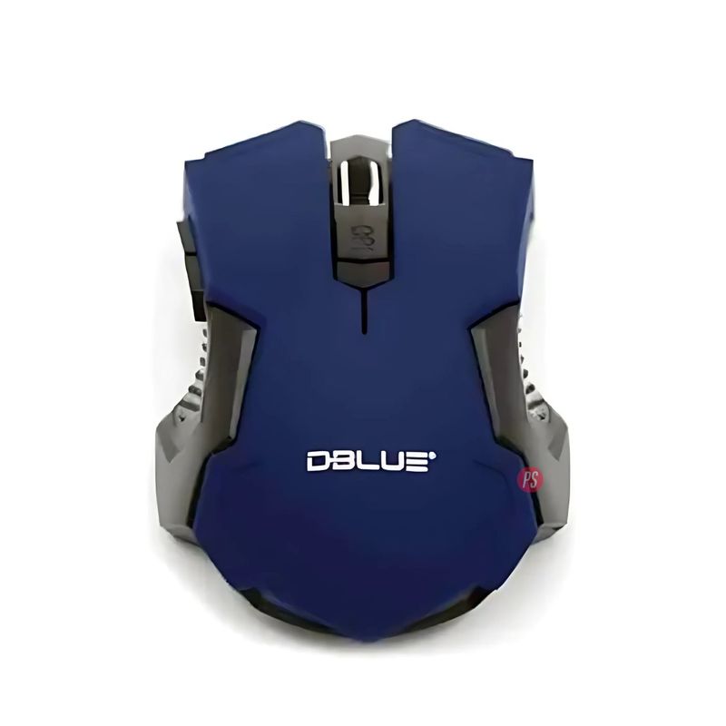 DBLUE - Mouse Óptico Inalámbrico Diseño Color Azul - Ps