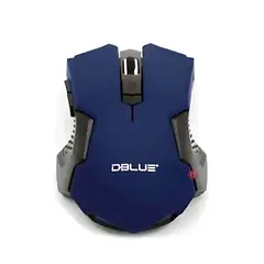 DBLUE - Mouse Óptico Inalámbrico Diseño Color Azul - Ps