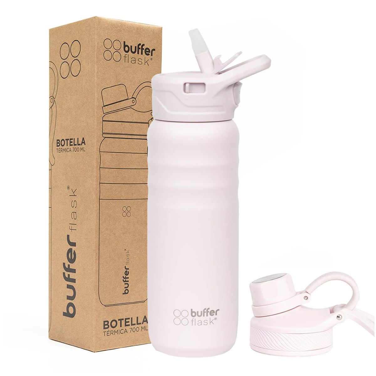 BUFFER FLASK - Termo Botella Agua Termica Acero Inox Buffer - Rosa