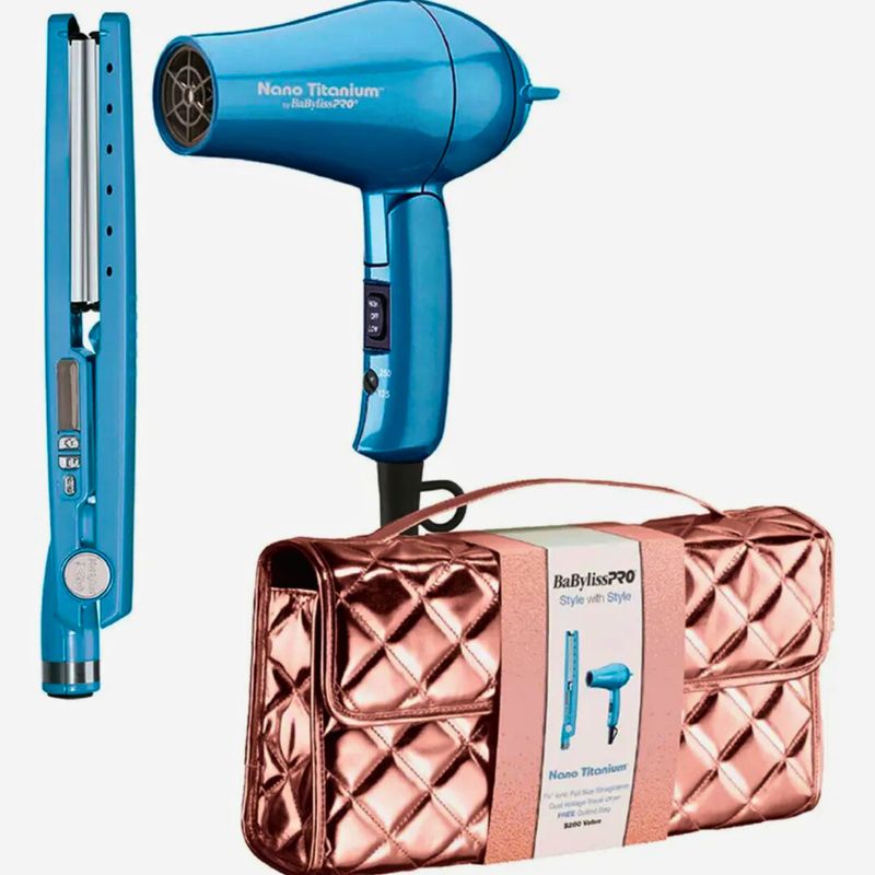 BABYLISS PRO - Kit Plancha Pelo Alisadora 4091 + Secador Mini Babyliss Bolso