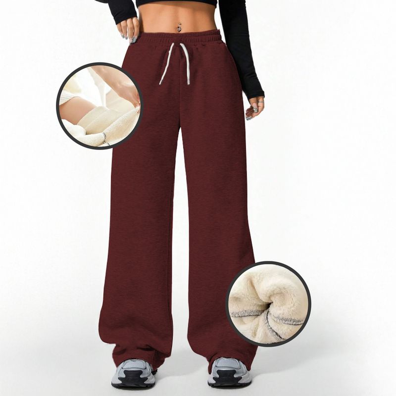 AGW - Pantalón Térmico Buzo Palazzo Forro Polar Elasticado Wide Leg Oversize