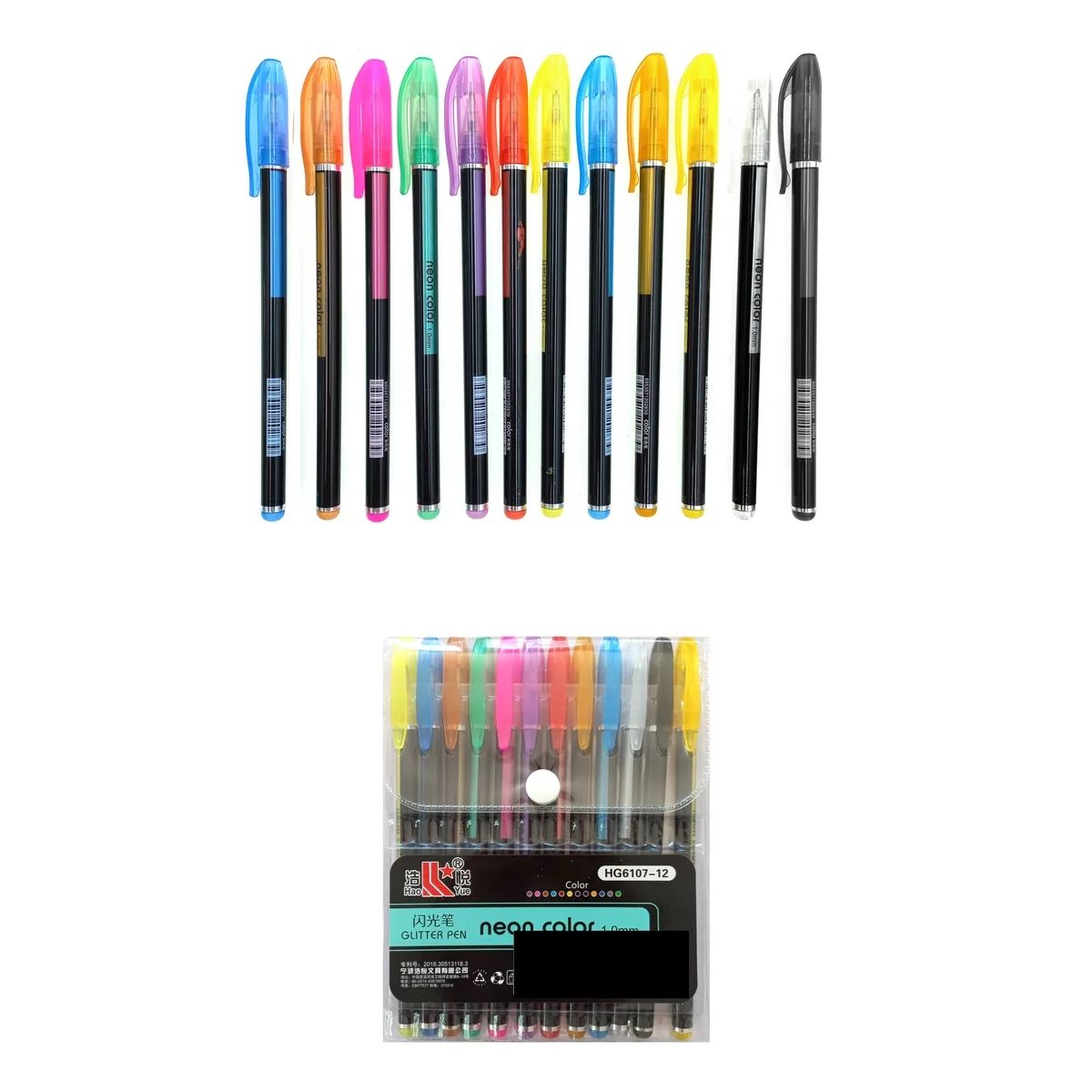 GENERICO - Lapices Gel Neon Boligrafos Gel Lapiz Neón Colores Oficina