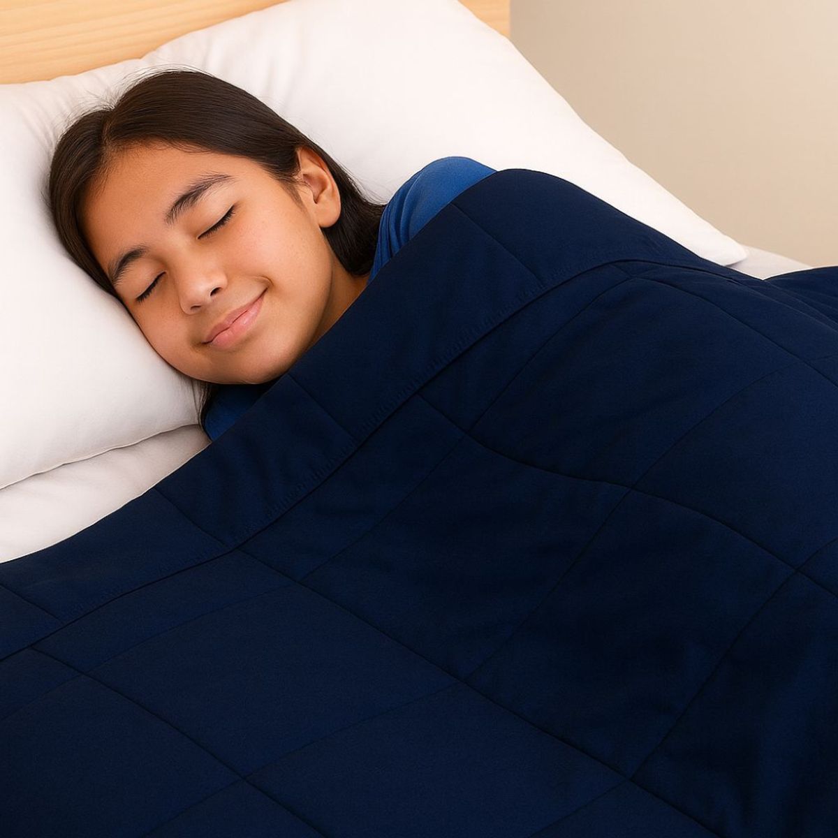 GLOWUP - Manta De Gravedad niños azul 1,4 kg 122x92 cm Manta de peso