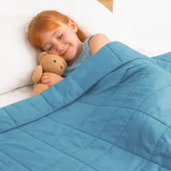 GLOWUP - Manta De Gravedad niños Celeste 2,3 kg 122x92 cm Manta de peso