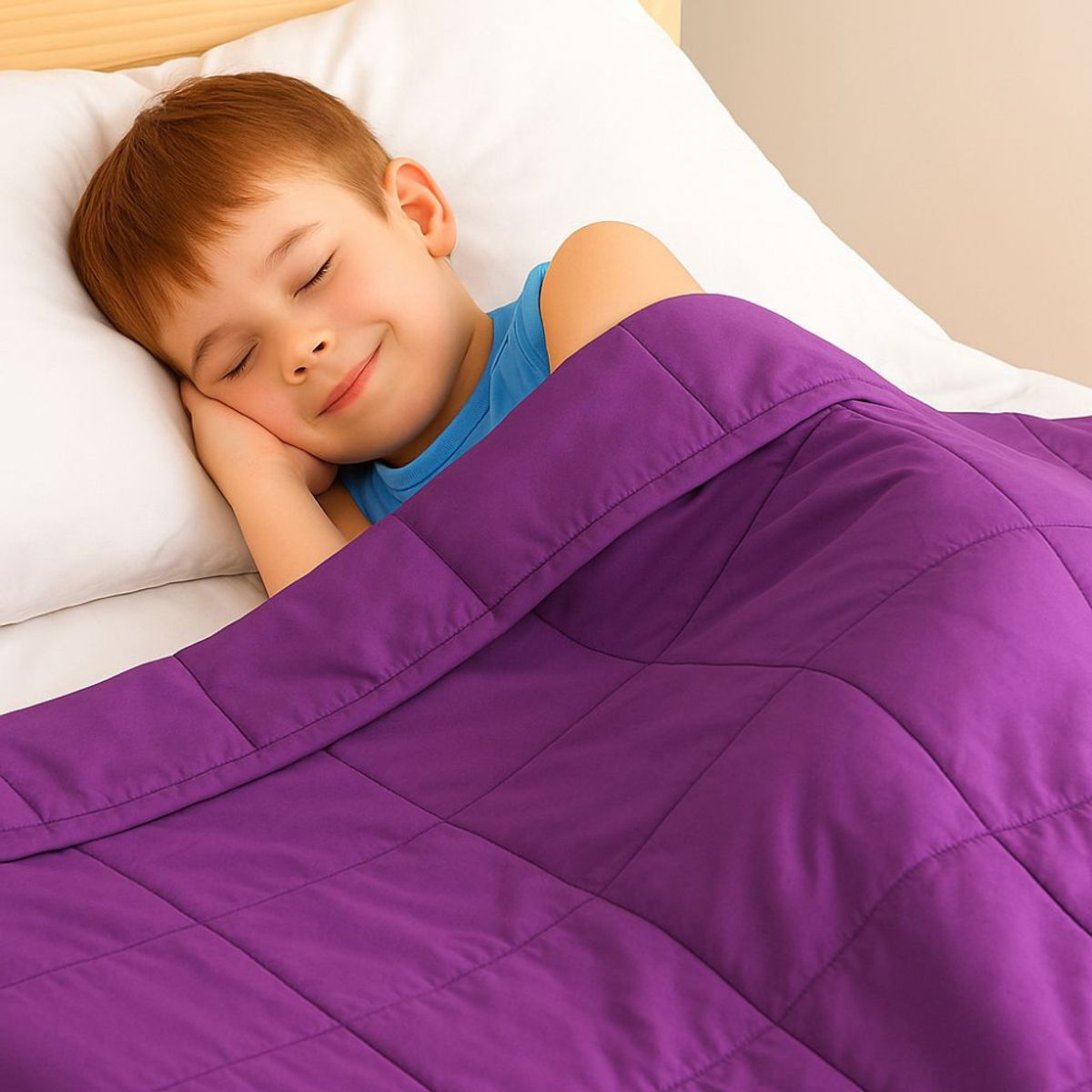 GLOWUP - Manta De Gravedad niños Violeta 2,3 kg 122x92 cm Manta de peso