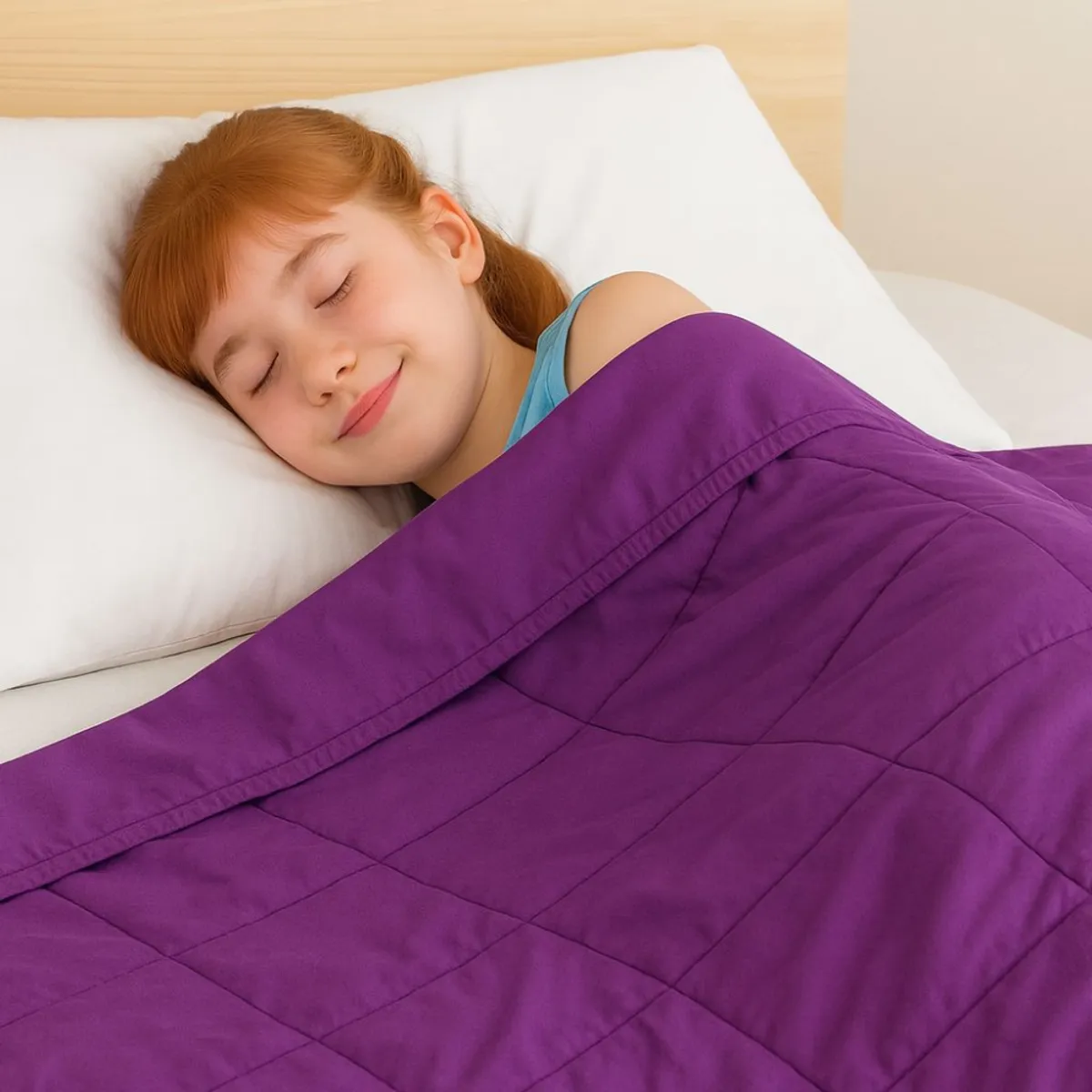 GLOWUP - Manta De Gravedad niños Violeta 3,2 kg 152x102 cm Manta de peso