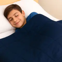 GLOWUP - Manta De Gravedad niños Azul oscuro 4,5 kg 152x102 cm Manta de peso