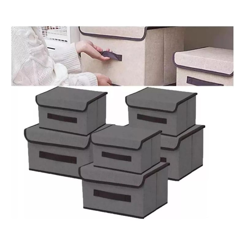 GENERICO - Cajas Organizadoras Plegables con Tapa para Almacenaje Ideal