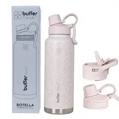 BUFFER FLASK - Botella Termica Agua Acero Inox Buffer 1.2 - Rosa claro