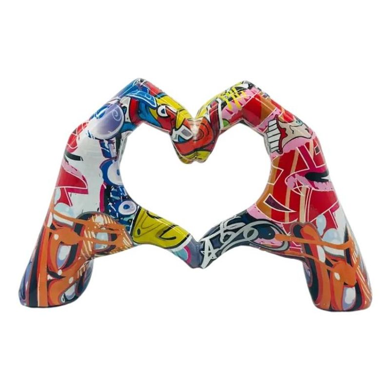 GENERICO - Escultura de Manos Formando un Corazón Vibrante y Única