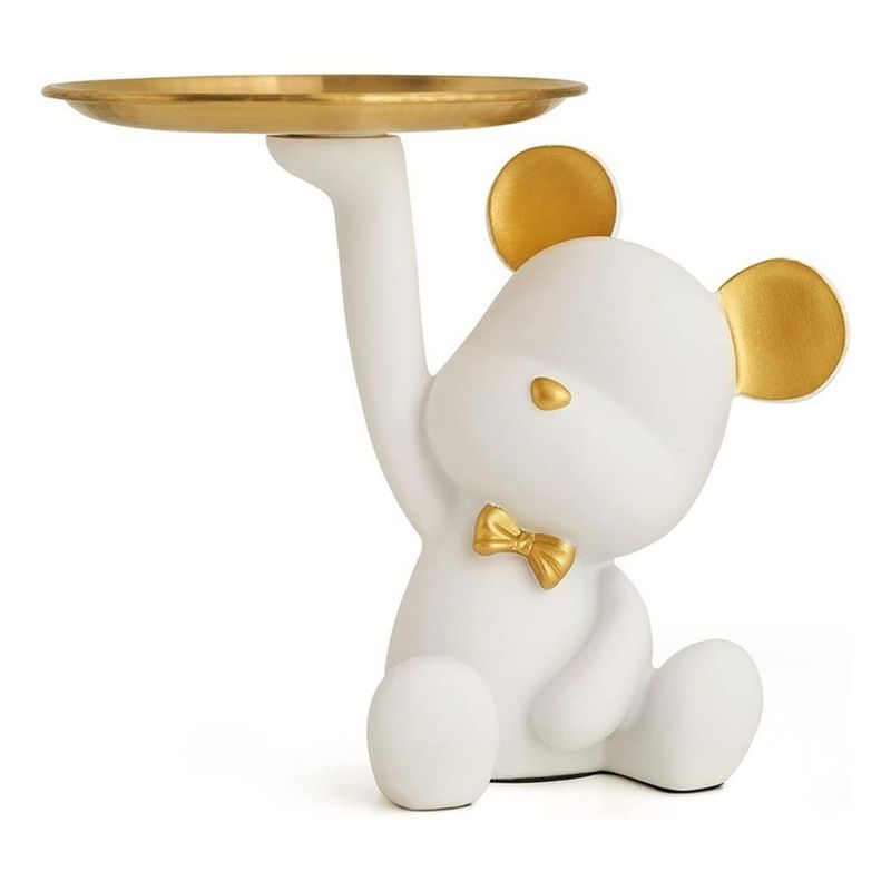 GENERICO - Bandeja Escultural de Oso para Llaves y Joyas Decorativas