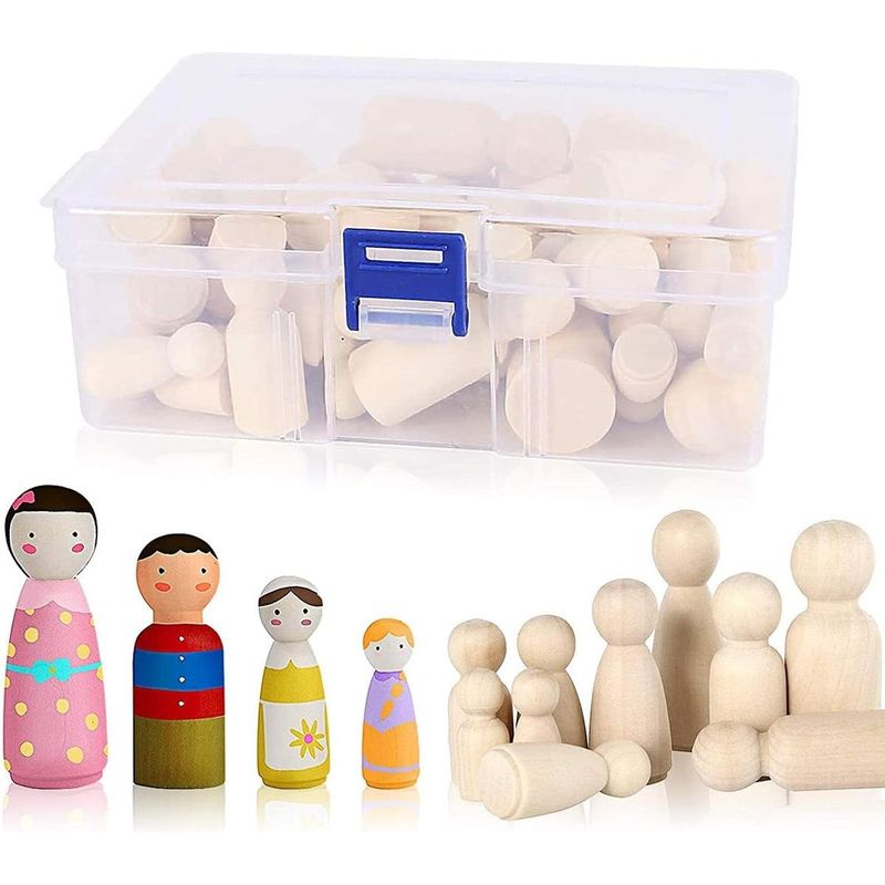 GENERICO - Figuras de Madera en Conjunto para Manualidades Creativas