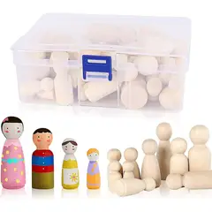 GENERICO - Figuras de Madera en Conjunto para Manualidades Creativas