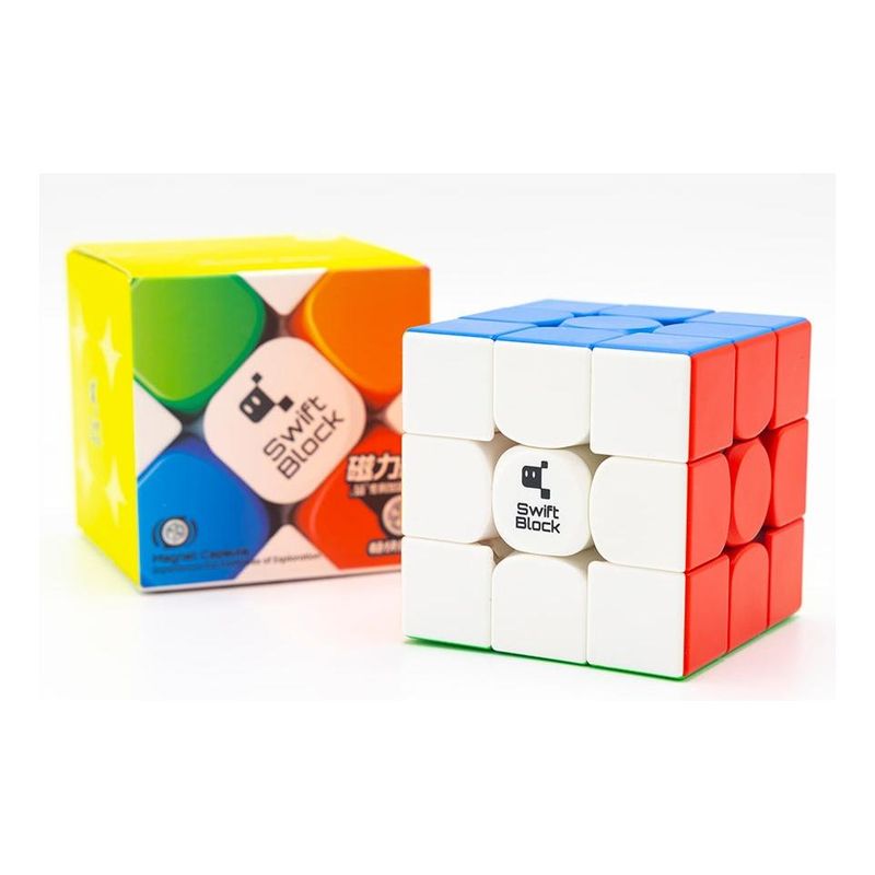GENERICO - Cubo Mágico Magnético 3x3x3 Sin Adhesivos Colorido
