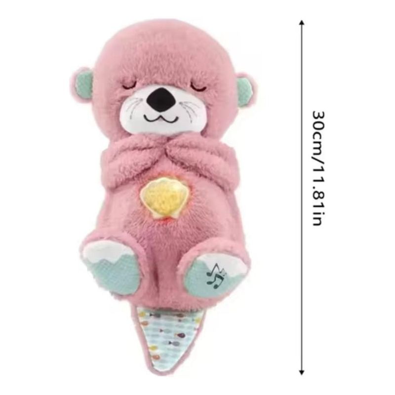 GENERICO - Nutria de peluche con luces y sonidos para calmar bebés