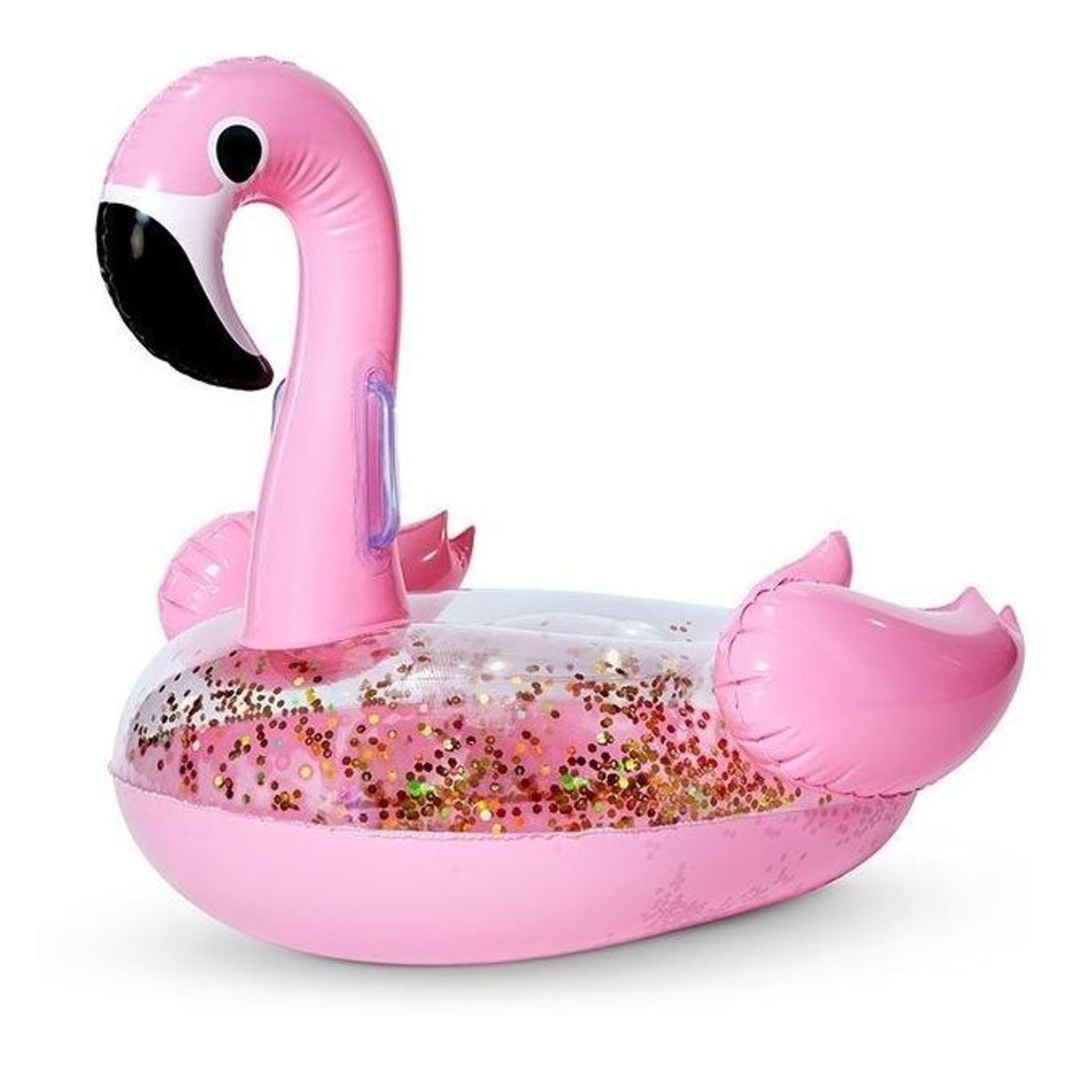 GENERICO - Flotador Inflable Flamenco Rosado con Brillos para Niños