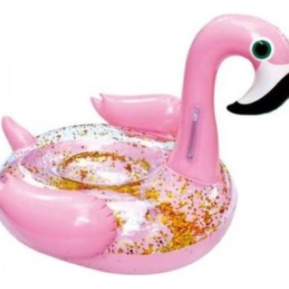 GENERICO - Flotador Inflable Flamenco Rosado con Brillos para Niños