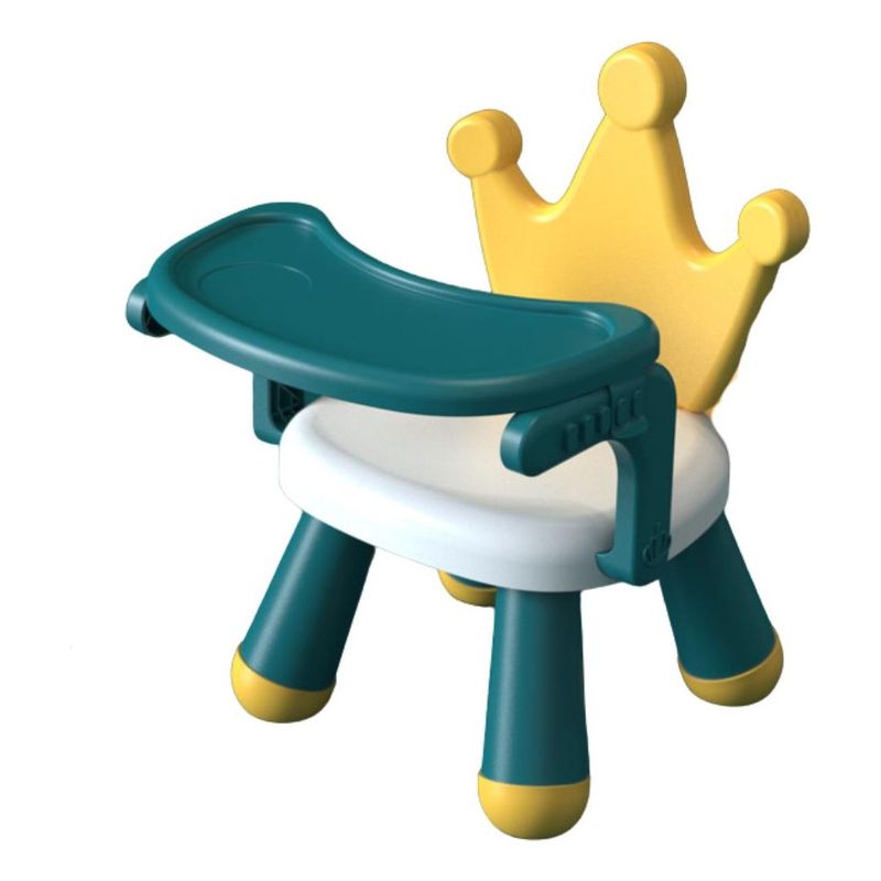 GENERICO - Mesa y silla infantil con diseño de corona colorida