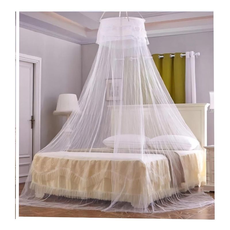 GENERICO - Mosquitero Elegante de Encaje Blanco para Cama Standard