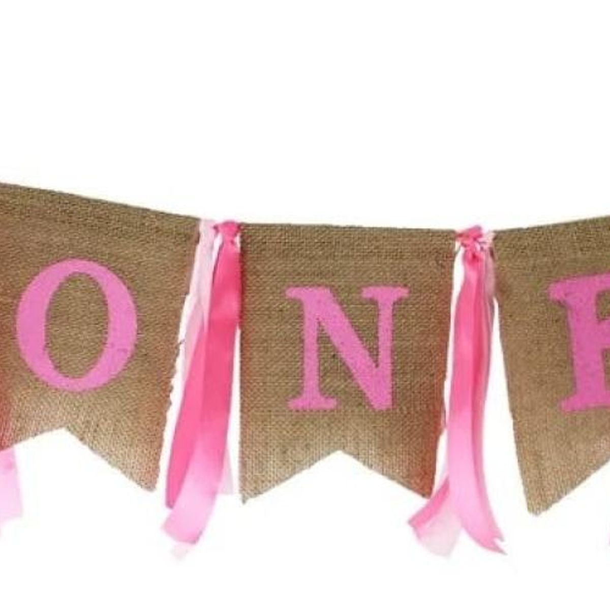 GENERICO - Set de Decoración Rosada para Primer Cumpleaños de Niña