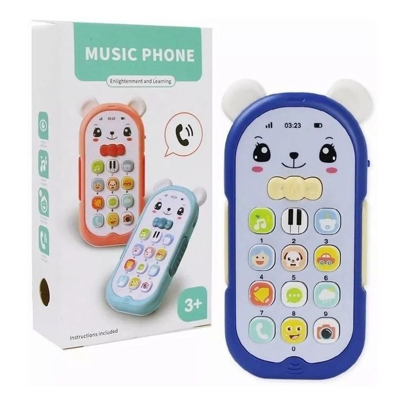 GENERICO - Teléfono Juguete Musical y Luminoso para Bebés y Niños