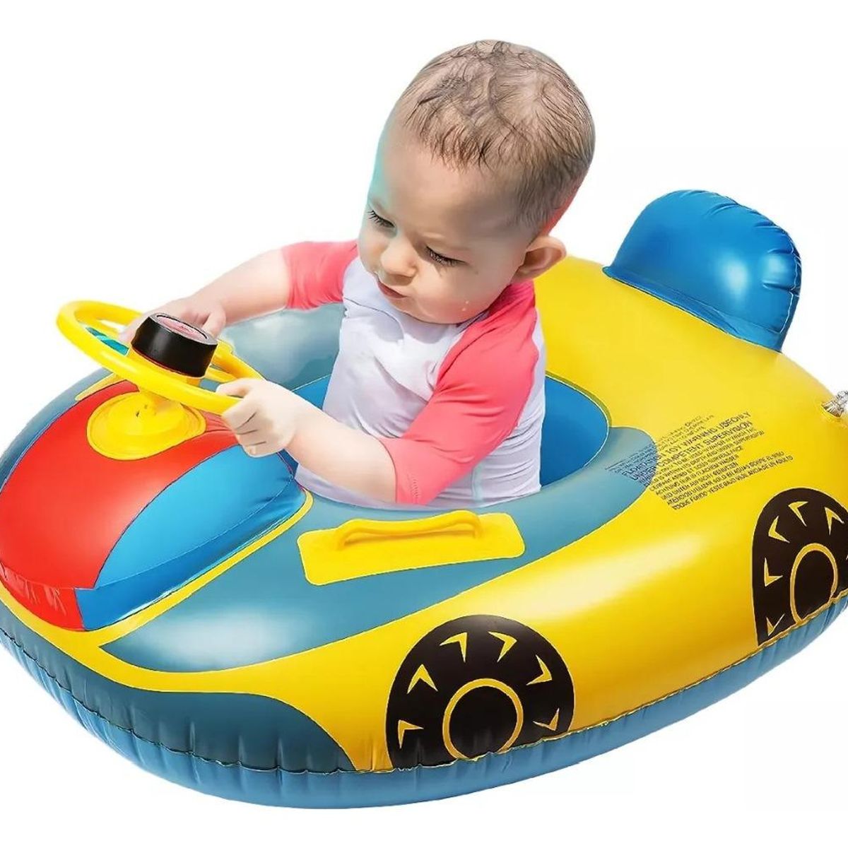 GENERICO - Flotador Inflable Auto para Niños con Mango Seguro